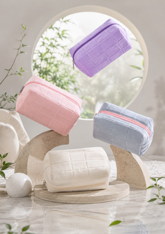 Velvet Decompression Pillow Cosmetic Bag