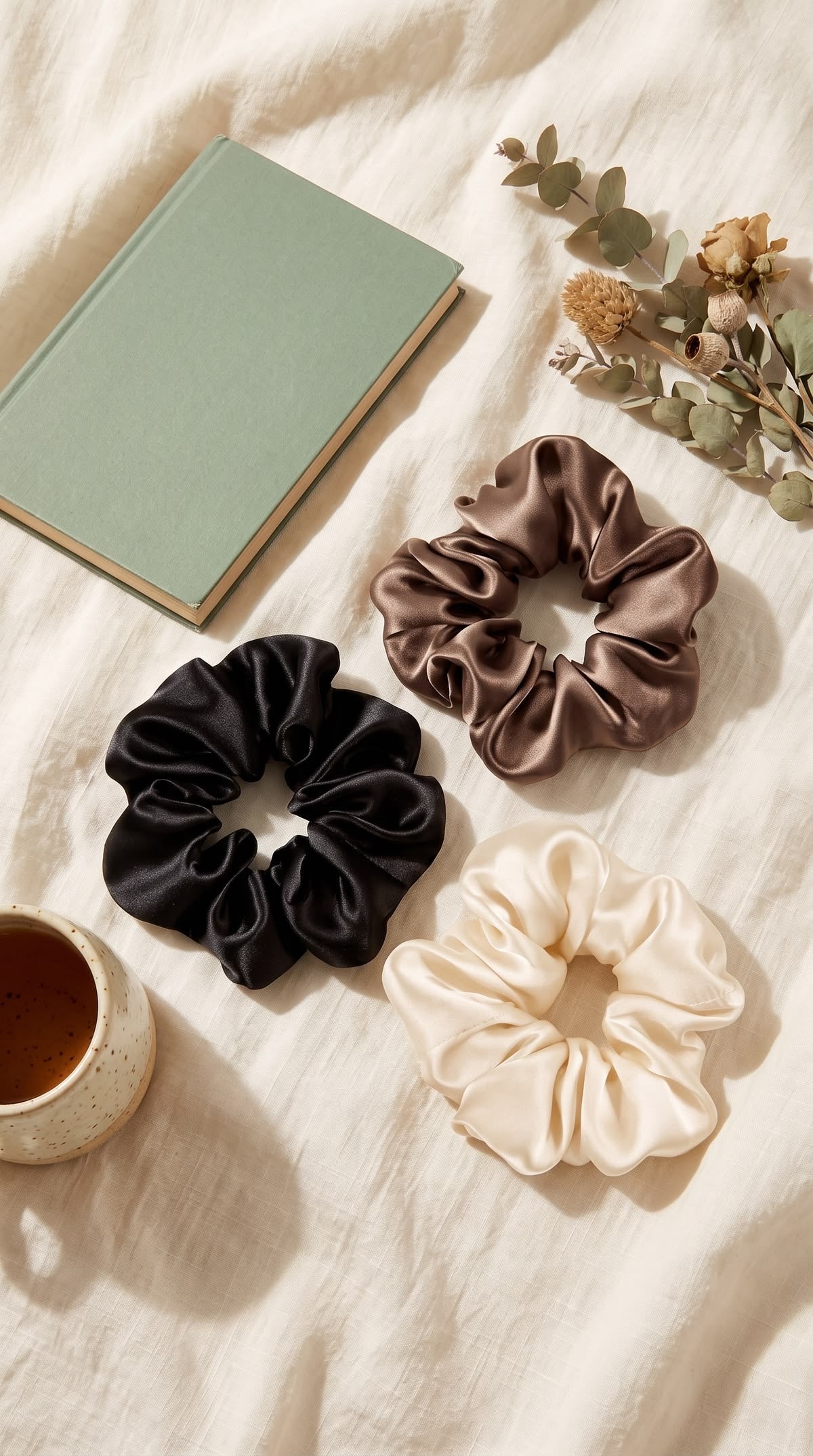 Satin Sleep Scrunchies, Set of 3, view 5