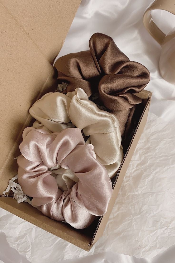 Satin Sleep Scrunchies, Set of 3, view 2