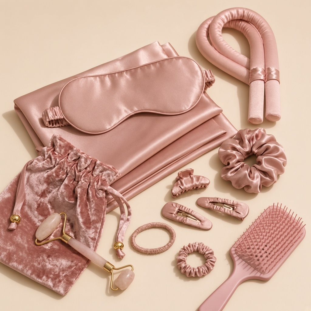 13-Piece Luxury Sleep Set in Pink